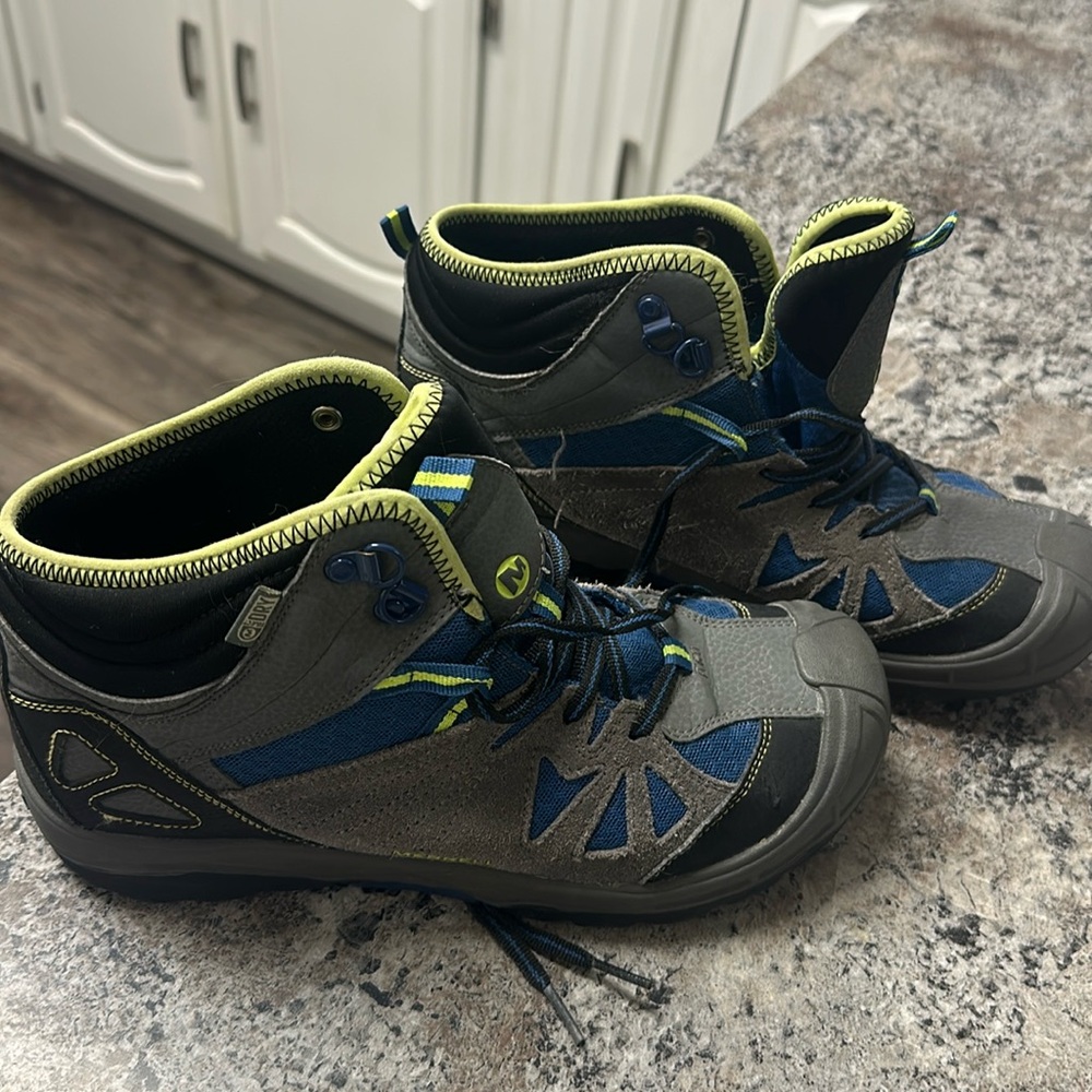 Merrell Capra mid waterproof select drygrip boot grey blue yellow black